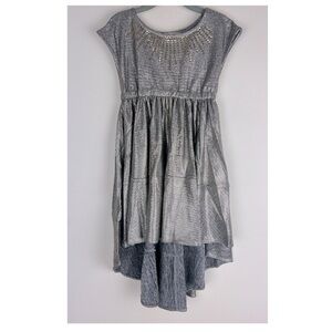 Joyfolie Cowgirl Metallic Sequins Hi Lo Divinia Dress Iron Gold | Girls 3